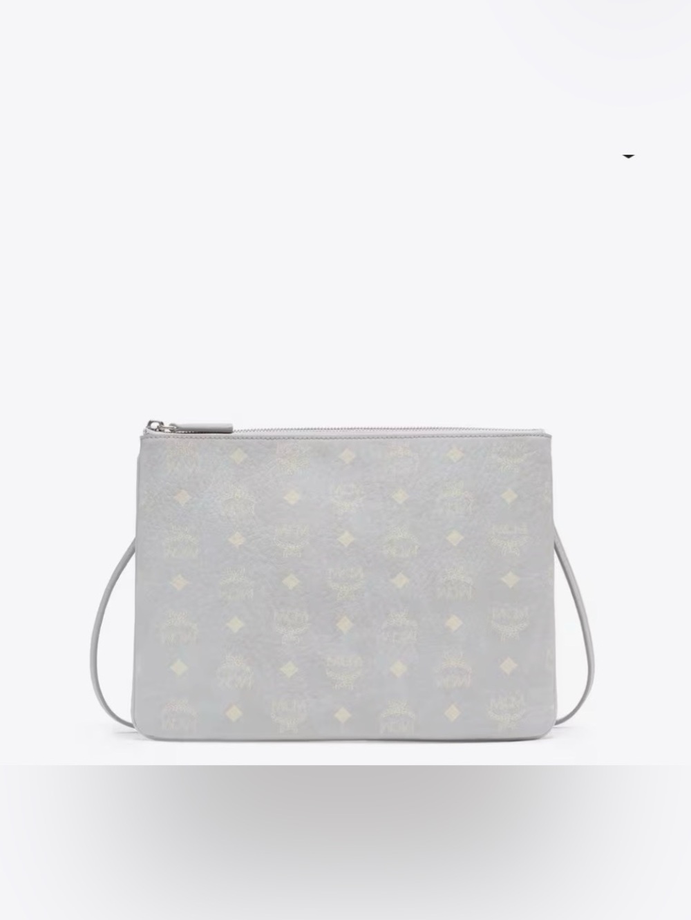 MCM Aren Monogram Bag in Visetos with Crossbody Leather Strap and Trim